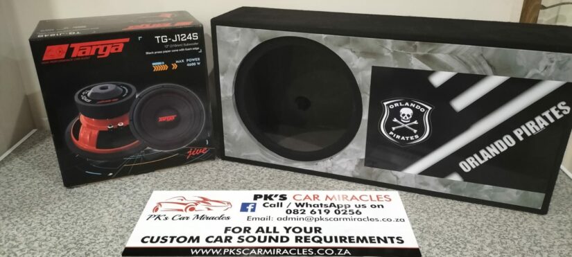 Combo Deal: Single 12" Orlando Pirates Enclosure and Targa Jive SVC Subwoofer